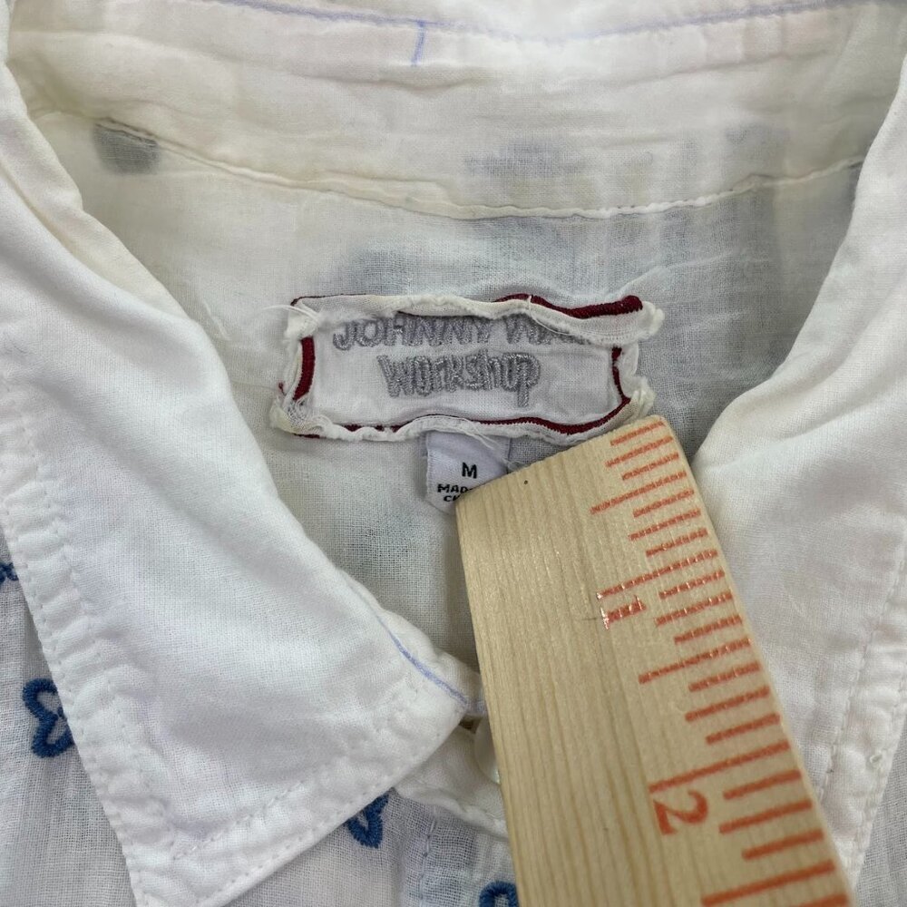 Johnny Was Workshop Vanya Oversized Embroidered Button Down Shirt Size M - Picture 5 of 8